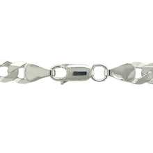 Load image into Gallery viewer, Add strong, timeless style to your collection with this pre-owned 925 silver 22&quot; curb chain, offering bold presence and everyday versatility:

Design: A traditional curb link chain featuring flat, interlocking links for a sleek and flexible drape, creating a clean and polished look perfect for layering or wearing alone.
Material: Crafted from 925 sterling silver, the chain is finished with a bright polish that enhances its classic and enduring appeal.
