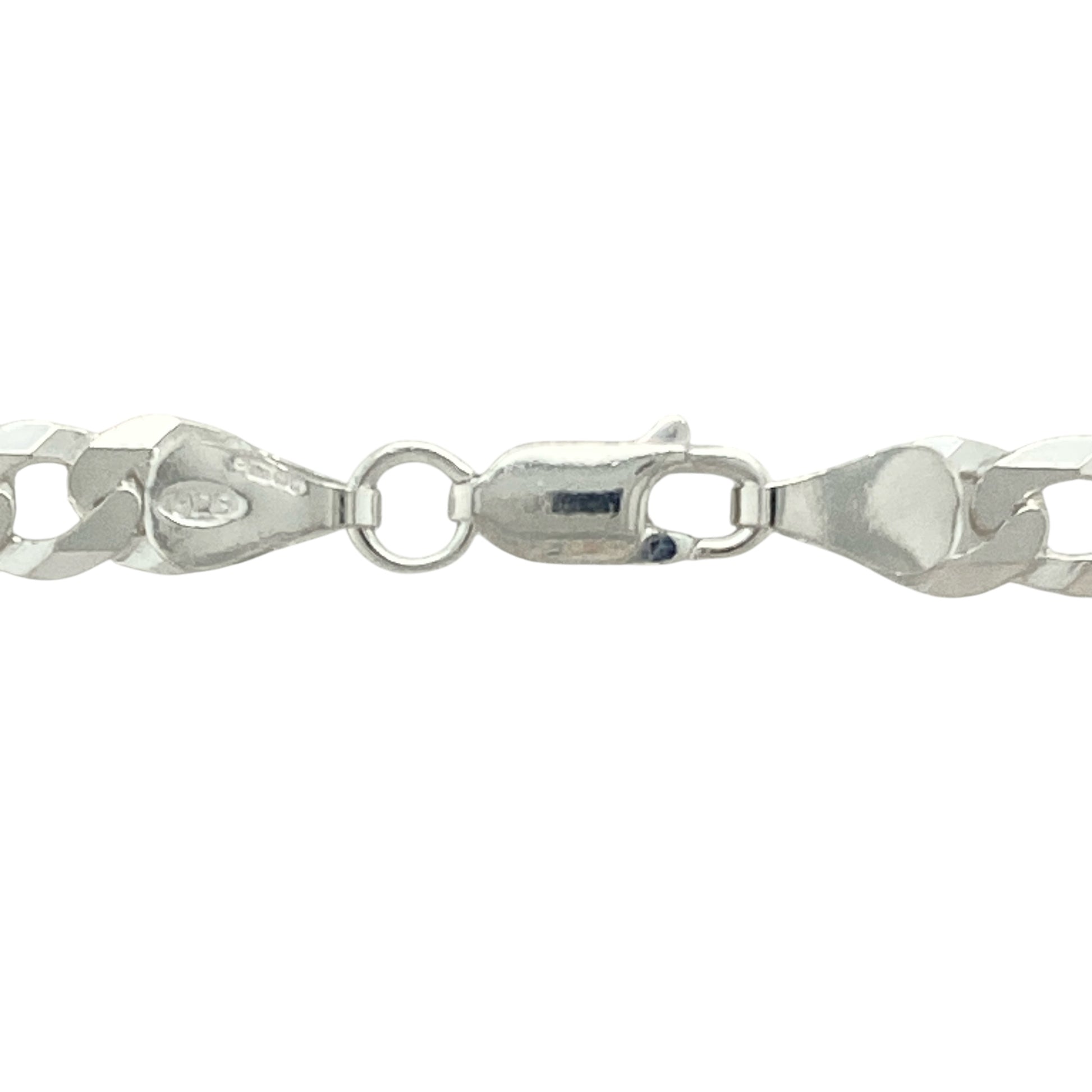Elevate your style with this new 925 silver 25" curb chain, offering a bold yet classic look with extra length for versatile wear:

Design: A traditional curb link chain featuring flat, closely interlocking links, providing a smooth and flexible drape with a sleek, timeless appearance.
Material: Crafted from solid 925 sterling silver, the chain boasts a bright, polished finish that enhances its clean lines and enduring appeal.