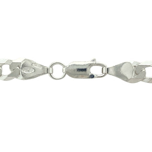 Elevate your style with this new 925 silver 25" curb chain, offering a bold yet classic look with extra length for versatile wear:

Design: A traditional curb link chain featuring flat, closely interlocking links, providing a smooth and flexible drape with a sleek, timeless appearance.
Material: Crafted from solid 925 sterling silver, the chain boasts a bright, polished finish that enhances its clean lines and enduring appeal.