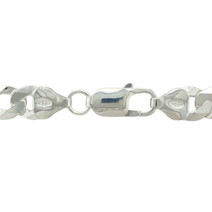 Make a powerful statement with this new 925 silver 24" curb chain, combining substantial weight and classic design for a standout, timeless look:

Design: A traditional curb link chain with wide, flat interlocking links that create a smooth, polished drape and a bold, confident appearance.
Material: Crafted from solid 925 sterling silver, the chain features a bright, polished finish that highlights its clean lines and enduring style.