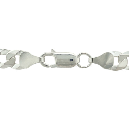 Add bold sophistication to your jewellery collection with this new 925 silver 24" curb chain, offering timeless style with a strong, versatile presence:

Design: A classic curb link chain featuring flat, closely interlocking links, providing a smooth, flexible drape and a sleek, polished appearance.
Material: Crafted from solid 925 sterling silver, the chain features a bright, polished finish that enhances its clean, enduring design.