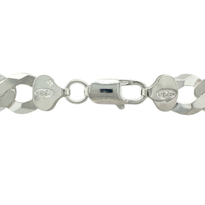 Make a bold and lasting impression with this new 925 silver 22" curb chain, offering substantial weight and classic styling for a powerful and timeless look:

Design: A traditional curb link chain featuring wide, flat interlocking links that create a sleek, flexible drape and a confident, polished appearance.
Material: Crafted from solid 925 sterling silver, the chain features a bright, polished finish that highlights its clean, bold design.
