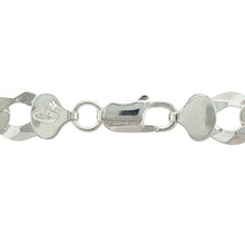 Load image into Gallery viewer, Make an unmistakable statement with this new 925 silver 26&quot; curb chain, combining substantial weight with timeless design for a strong, confident look:

Design: A traditional curb link chain with wide, flat interlocking links, offering a sleek, polished drape and a bold, commanding appearance.
Material: Crafted from solid 925 sterling silver, the chain features a bright, polished finish that enhances its clean, powerful lines.
Dimensions: Measuring 26 inches in length with a robust 10mm link width
