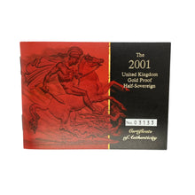 Load image into Gallery viewer, 2001 22ct Gold Half Sovereign Coin
