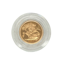 Load image into Gallery viewer, 2003 22ct Gold Half Sovereign Coin
