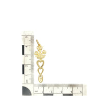 Load image into Gallery viewer, 9ct Gold Welsh Three Feathers Heart Lovespoon Pendant
