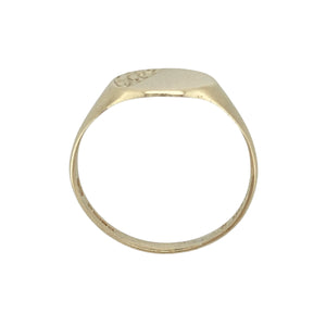 9ct Gold Oval Patterned Signet Ring