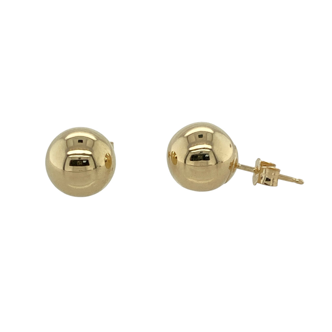 9ct Gold 8mm Ball Stud Earrings