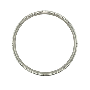 925 Solid Silver Line Patterned Bangle