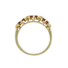 Load image into Gallery viewer, 9ct Gold &amp; Pink Stone Band Ring
