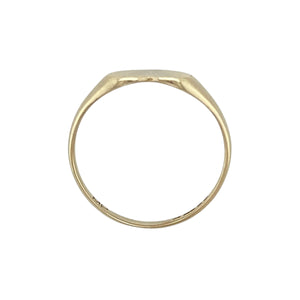 9ct Gold Patterned Heart Signet Ring