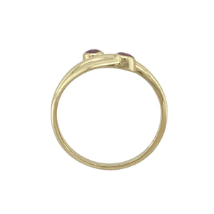 9ct Gold & Amethyst Set Twist Ring