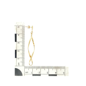 9ct Gold Twist Drop Earrings