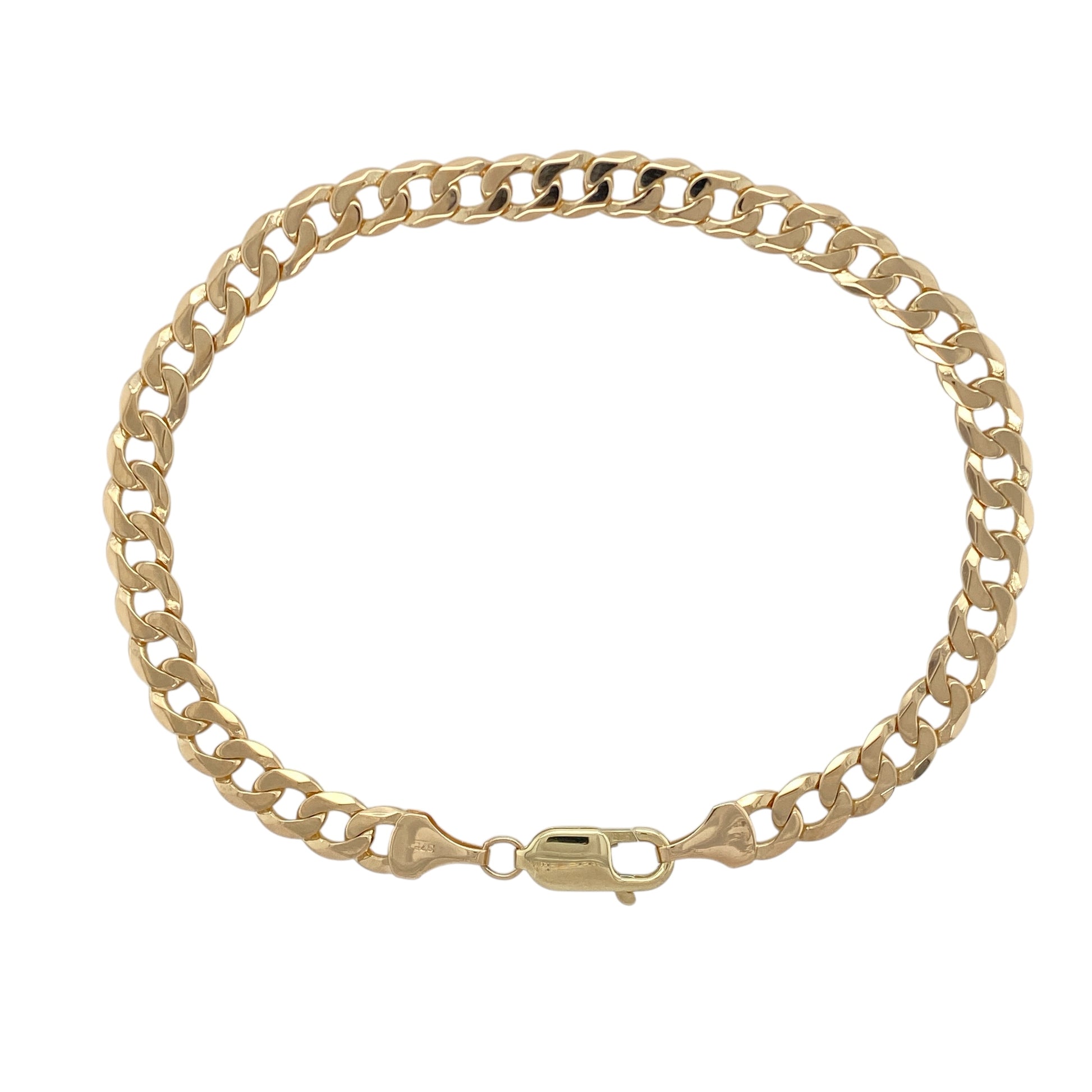 9ct Gold 8.25" Curb Bracelet