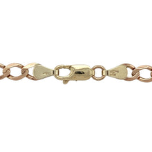 Load image into Gallery viewer, Bring warm-toned elegance to your collection with this pre-owned 9ct yellow/rosey gold 22&quot; curb chain, offering classic style with a subtle blush hue—perfect for everyday wear or layered looks.

Design: The chain features traditional flat curb links in a soft yellow/rosey gold tone, providing a refined and timeless aesthetic.
Material: Made from yellow/rosey 9-carat gold, the polished finish enhances the gentle warmth of the metal and the smooth interlocking link design.

