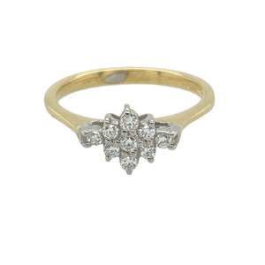 18ct Gold & Diamond Set Cluster Ring