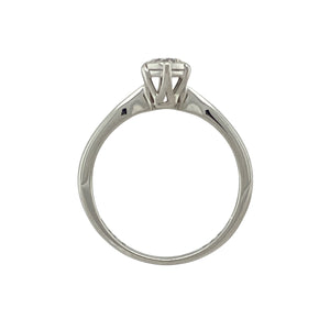 9ct White Gold & Diamond Set Solitaire Ring