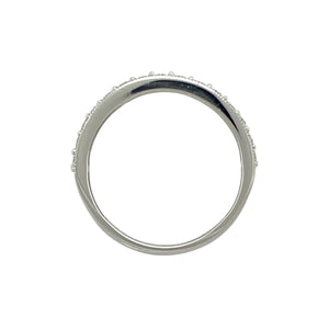 9ct White Gold & Diamond Set Band Ring