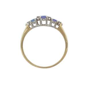 9ct Gold Diamond & Tanzanite Set Ring