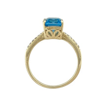 Load image into Gallery viewer, 9ct Gold Diamond &amp; Blue Topaz Set Ring
