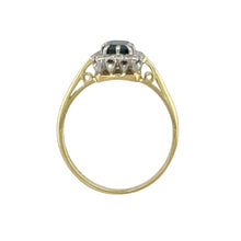 Load image into Gallery viewer, 18ct Gold Diamond &amp; Sapphire Set Vintage Style Cluster Ring
