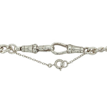 Load image into Gallery viewer, Bring vintage-inspired style and solid craftsmanship to your collection with this pre-owned 925 silver 20&quot; T-bar curb chain, featuring classic detailing and a bold profile—perfect for statement wear or layering with timeless appeal.

Design: The chain features 5mm wide curb links and a traditional T-bar fastening, enhanced by a functional safety chain for added security and period-inspired charm.


