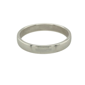 9ct White Gold 3mm Wedding Band Ring