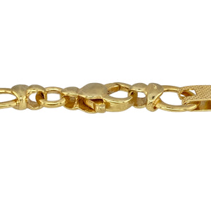 Bring bold structure and timeless shine to your collection with this pre-owned 9ct yellow gold circle and link 7" bracelet, featuring a stylish geometric design—perfect for everyday elegance or layering with your favourite pieces.

Design: The bracelet features alternating open circle and link elements, each measuring 8mm wide, creating a distinctive pattern with a modern edge.
