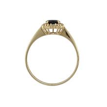 Load image into Gallery viewer, 9ct Gold Diamond &amp; Sapphire Heart Cluster Ring
