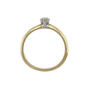 18ct Gold & Diamond Set Pear Shape Solitaire Ring