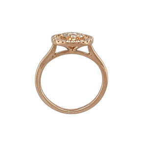18ct Gold & Diamond Set Cluster Halo Ring