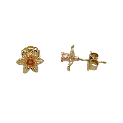 9ct Gold Clogau Welsh Daffodil Stud Earrings
