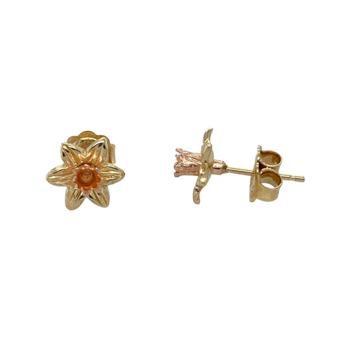 9ct Gold Clogau Welsh Daffodil Stud Earrings