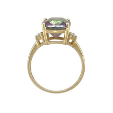 Load image into Gallery viewer, 9ct Gold Diamond &amp; Mystic Topaz Set Ring
