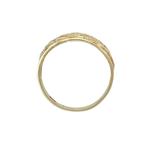9ct Gold Open Patterned Wide Band Ring