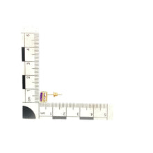 Load image into Gallery viewer, 9ct Gold &amp; Amethyst Set Rectangle Stud Earrings
