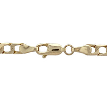 Load image into Gallery viewer, Add bold structure and timeless shine to your collection with this pre-owned 9ct yellow gold square shape link curb chain—classic in style with a distinctive edge.

Design: This 18&quot; chain features square-shaped curb links, each measuring 4mm wide, offering a clean, geometric twist on the traditional curb design.
Material: Made from 9-carat yellow gold, the highly polished finish enhances the sharp link profile and delivers a rich, elegant glow.

