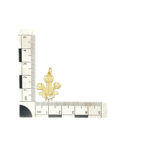 9ct Gold Welsh Three Feathers Pendant