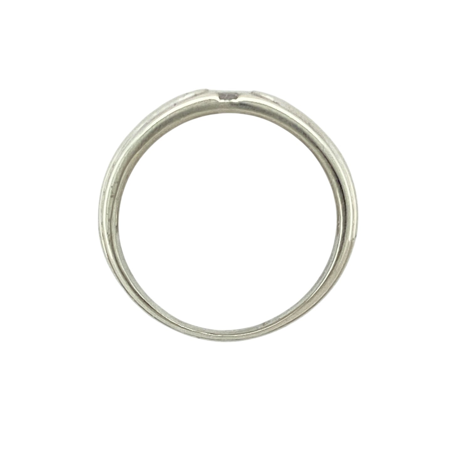 9ct White Gold & Diamond Set Band Ring