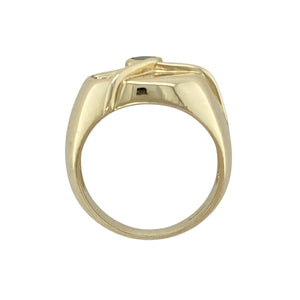 9ct Gold & Emerald Set Oval Signet Ring