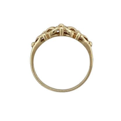 9ct Gold Filigree Patterned Ring