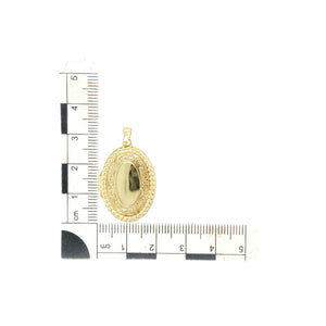 9ct Gold Patterned Oval Locket