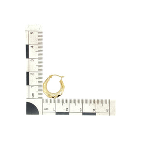 9ct Gold Patterned Creole Earrings