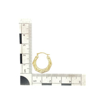 Load image into Gallery viewer, 9ct Gold Patterned Creole Earrings
