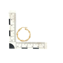 Load image into Gallery viewer, 9ct Gold Twisted Hoop Creole Earrings
