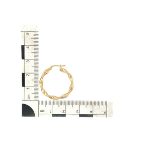 9ct Gold Twisted Hoop Creole Earrings