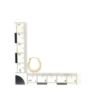 Load image into Gallery viewer, 9ct Gold Patterned Small Creole Earrings
