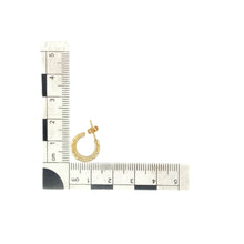 Load image into Gallery viewer, 9ct Gold Patterned Small Half Hoop Stud Earrings

