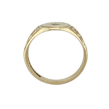 Load image into Gallery viewer, 9ct Gold &amp; Diamond Set Oval Signet Ring
