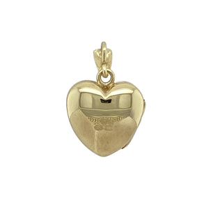 Keep cherished memories close with this pre-owned 9ct yellow gold patterned heart locket—a sentimental design with timeless charm.

Design: This heart-shaped locket features delicate engraved patterning on the front, adding texture and vintage-inspired elegance to a classic silhouette.
Material: Made from 9-carat yellow gold, the polished finish enhances the intricate detailing and provides a warm, radiant glow.
